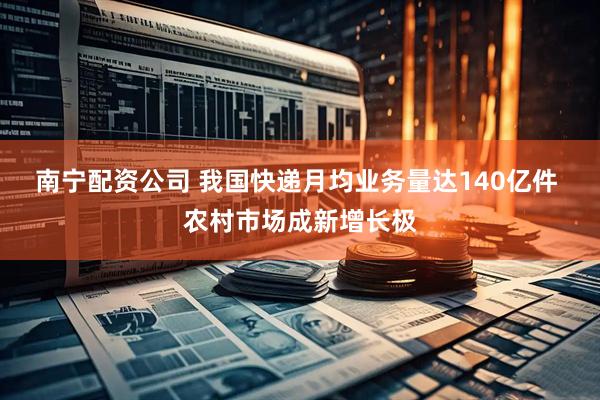 南宁配资公司 我国快递月均业务量达140亿件 农村市场成新增长极